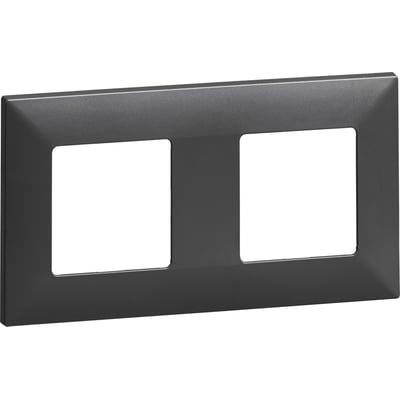 Lauritz Knudsen Fuga CE60 ramme i koksgrå til 2 stk. 1 modul indsatse, designet til CE60 dåser.