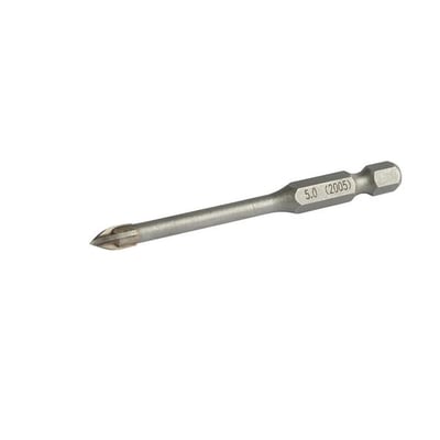 Ironside flisebor med fire HM-skær og diameter på 5,0 mm, vist skråt med skæret og skaftet synligt.