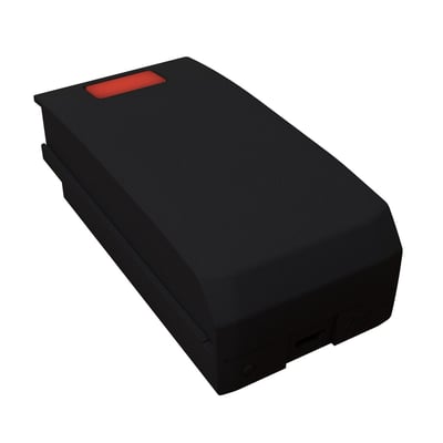 Kimo BAT23 Li-ion batteri i sort plast med en rød indikator på toppen, designet til Class 210/310.