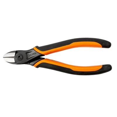 Bahco sidebidetang 2101G, 125 mm, uden returfjeder, med sort og orange ERGO™ håndtag på hvid baggrund.