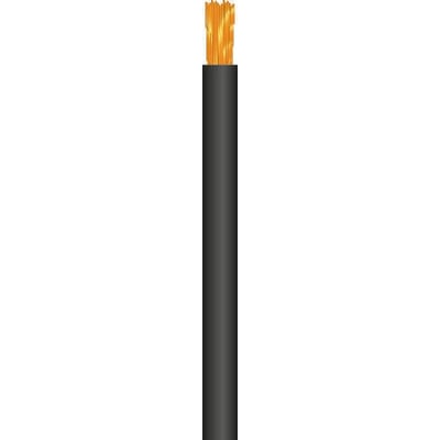 Svejsekabel H01N2-D TR med 95 mm² lederdimension, 100 V mærkespænding og sort yderkappe af elastomergummi på en tromle.