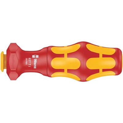 Wera 827 T i Kraftform Turbo håndgreb i rød og gul, 9 x 125 mm, med tydeligt Wera logo og modelinformation.