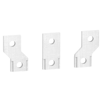 Tre forskellige Schneider Electric spredersæt, 45mm, fremstillet af galvaniseret metal.