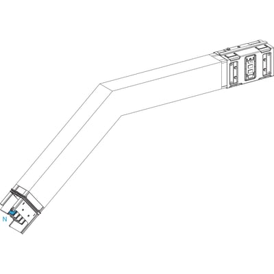 Schneider Electric Canalis vinkel 630A, model KSA630DLF43B, med justerbar vinkel fra 95 til 175 grader.