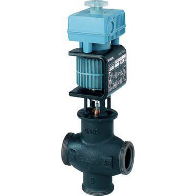 Siemens MXG461.15-1.5P magnetisk reguleringsventil med udvendigt gevind, PN16, DN15 og AC/DC 24V strømforsyning.