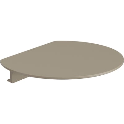 Hansgrohe hylde i beige med mat overflade, måler 200x169mm, vist med en enkel montering på hvid baggrund.