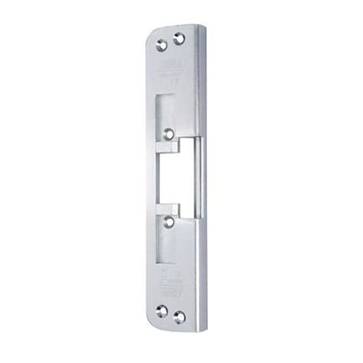 Assa Abloy monteringsstolpe model dob.falle 511 i metal med dobbel låsemekanisme set forfra.