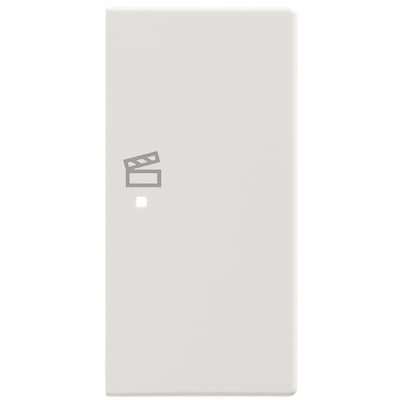 ABB Free-Home tangent i hvid med "SCENE" symbol og lille indikatorlys, perfekt til smart home systemer.