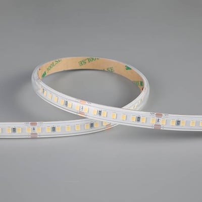 Ansell Lighting H-Cell LED strip på 10 meter, 24V, med 240 LED/meter og en bredde på 10 mm, vist på en grå baggrund.