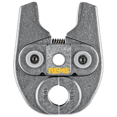 REMS Pressbakke Mini RN 20 til Roth PressCheck, viser de to pressbakker og RN 20 markeringer i metal.