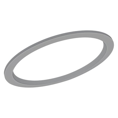 Grå Ledvance Downlight Comfort-udvidelsesring på 240 mm, vist skråt med den åbne, runde form tydeligt synlig.