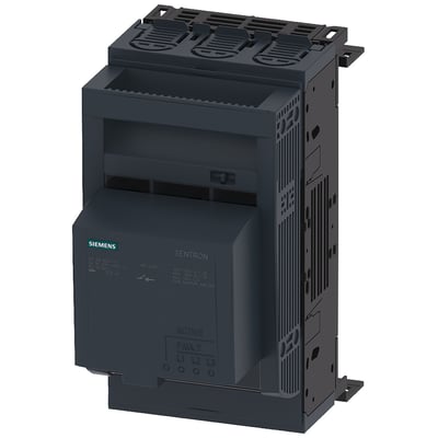 Siemens SENTRON sikringsafbryder 3NP1, 3-polet, NH00, 160A i mørkegrå plast med tydelig Siemens logo og SENTRON mærke.