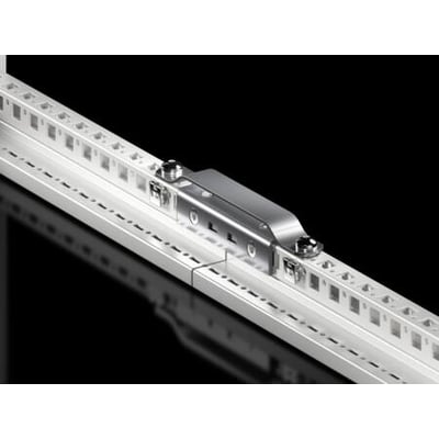 Rittal VX sæt til separat ramme, vist monteret på en TS ramme med sorte skruer og perforeringer.