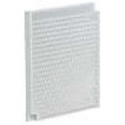 Omron reflektor til lysgitter, 100x100 mm, med en ru overflade til optimal refleksion. Produktet er hvidt og er vist på en hvid baggrund.