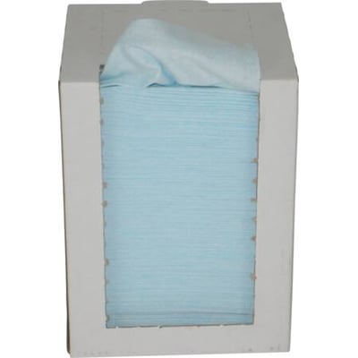 Linttex nonwoven klude i praktisk plug æske, lyseblå, 30x38 cm.