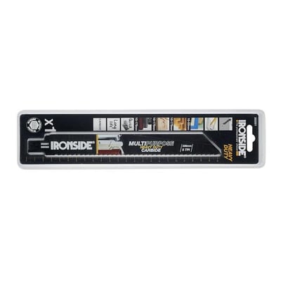 Ironside MULTI-bajonetsavklinge med hårdmetaltænder i emballage, mærket 228 mm og 5 TPI.