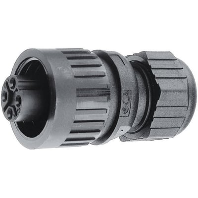 Belden kabeldåse 3p+E+PEP type-nr 934125100, IP67-klassificeret med skruetilslutning og kabelindgang til 6-12mm kabler.