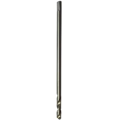 Ironside centerbor til hulsav, 6,35 mm x 150 mm, vist i fuld længde med cylindrisk skaft og spiralformet spids.