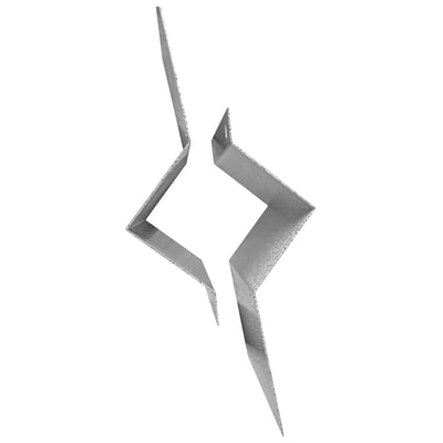 To stykker galvaniseret stål vingefundament til rør med en diameter på 114-160 mm, vist mod en hvid baggrund.