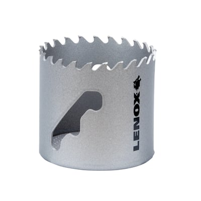 Lenox Carbide Tipped hulsav på 57 mm med synlige karbidtænder og Speed Slot-åbning.