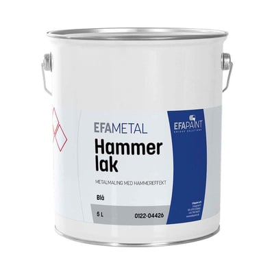 EFApaint Hammerlak 78014, 5 liters spand i blå nuancering med hammereffekt til metal. Produktnummer 0122-04426.