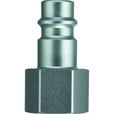 Rectus nippel serie 25 med 3/8" indvendigt gevind, fremstillet i metal med en grå overflade.