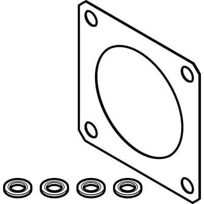 Festo tætningssæt EADS-F-55A med størrelse 55, vist med en flad pakning og fire mindre tætningsringe.