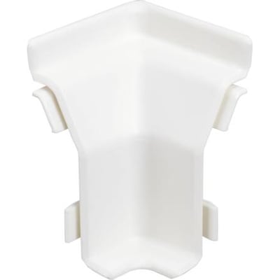 Indvendigt hjørne til SL kabelkanaler, 20x70mm, i hvid RAL9010 plast med integrerede læber.