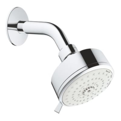 Grohe New Tempesta Cosmopolitan 100 III hovedbrusersæt i krom, vist fra siden med fokus på hovedets design og brusearm.
