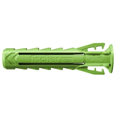Fischer Dybel SX+ Green 10x50mm i nylon, fremstillet af genanvendte materialer med 4-sidet ekspansion.