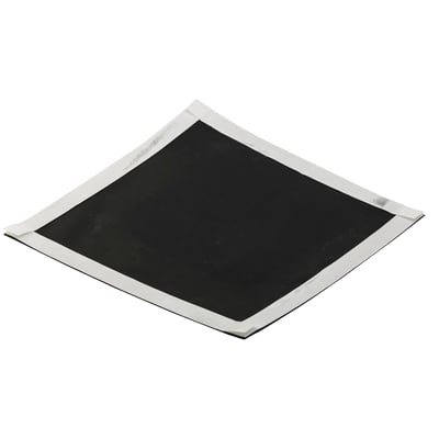 Kierulff membrangennemføring 600x600mm med sort membran og hvid tape-kant, ideel til byggerier med krav om lufttæthed.