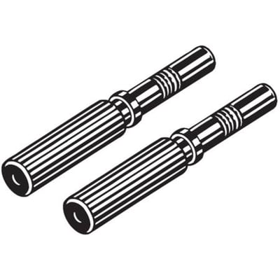 Illustration af Omron E39-F9 finfiberfastgørelser til E3X-forstærkere, fremstillet af sort metal med riflet greb.