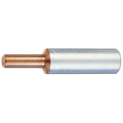 Klauke pindbolt 348R med kobber overgang til aluminiumskabler, fremstillet af blank E-Al, ideel til trækfrie forbindelser.