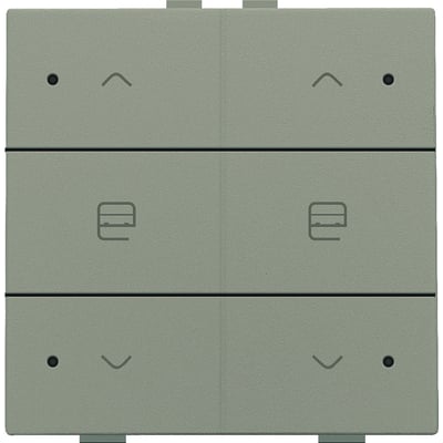 Niko dobbelt motortryk i grå farve med op/ned pile og et "stop" symbol på hver side.