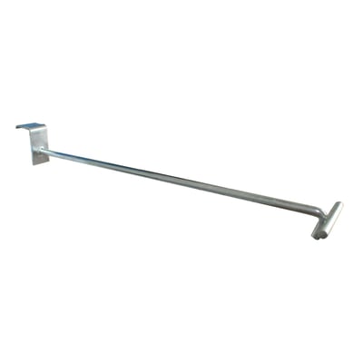 Maskinfabrikken Universal krog med hyldeforkantsliste til 20mm rør, 300mm lang med 6mm diameter.