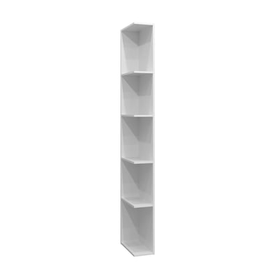 Svedbergs Fri opbevaring højskab på 160 cm i hvid med flere åbne hylder, set skråt forfra.