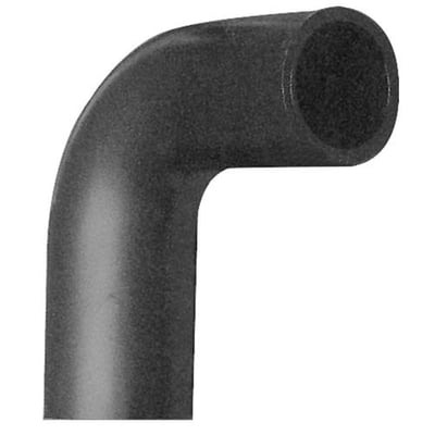 Georg Fischer PE-bøjning 450mm 90° PN10 SDR17, fremstillet af sort PE100 materiale med spidsender til svejsning.