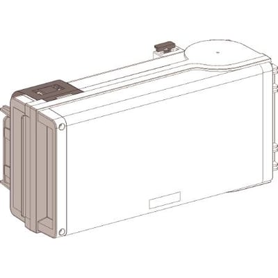 Schneider Electric afgangsboks 25A M/SIK.HOLD E27 med 3L+N+P, hvid RAL 9001 og IP54 beskyttelse.