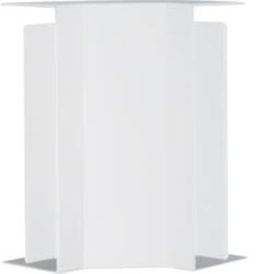 Set fra siden, Hager indvendigt hjørne til FB 60190/LF 60190 installationskanal i perlehvid kunststof.