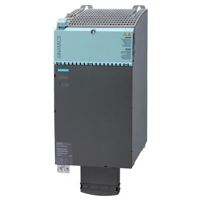 Siemens Sinamics S120 Basis line modul i mørkegrå og lyseblå farver med tydelig Siemens-logo og Sinamics-tekst.