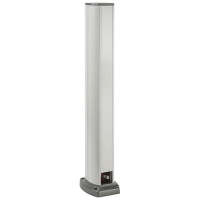 Schneider Electric OptiLine 45 installationsstander i polarhvid aluminium med en højde på 700 mm og todelt design.