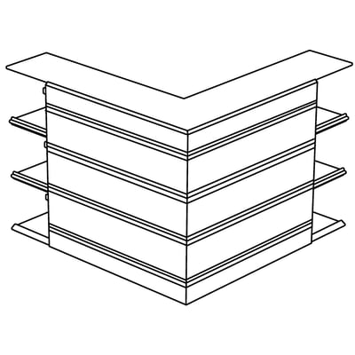 Schneider Electric udvendig hjørne FED-YH5630, eloxeret, der viser den vinklede samling med dimensionerne 56x30x220 mm.
