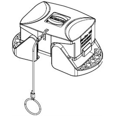 Detaljeret skitse af Harting Han Eco 24B beskyttelseslåg, der viser materiale og størrelse 24B.