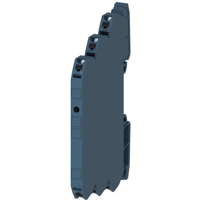 Siemens SIRIUS 3RS70 signalkonverter med push-in terminaler og enheder til 24VAC/DC forsyning i mørkeblå.