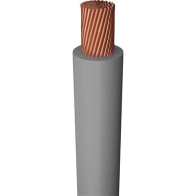 Grå H07Z-K 1x1,5 mm² halogenfri monteringsledning med fintrådet kobberleder og isolering. Ledningen er 450/750 V.