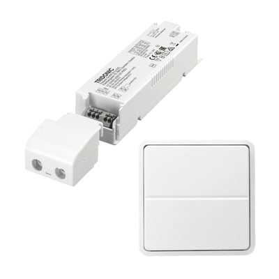 Lauritz Knudsen 35W/24V LED driver og trådløst tryk til Fuga, klar til brug pakkeløsning.