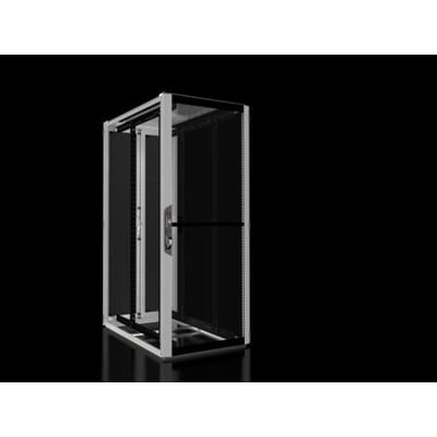 Rittal VX IT standard serverskab med dimensioner 800x2000x1200 mm og 42 U, med ventileret dør foran og bagpå.