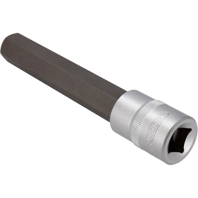 Tecos bitstop på 140 mm med Hex 17 mm/1/2" fatning, vinklet set for at vise fatningens indvendige firkant.