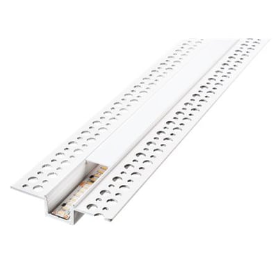 SG Armaturen StripLine profil til indspartling, 1.8 meter lang, hvid. Profilen er lavet af aluminium og har en mat diffusor.