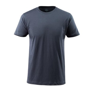 Mascot T-shirt Calais i mørk marinefarve, størrelse 5XL, lavet af 100% blød bomuld med rund hals.